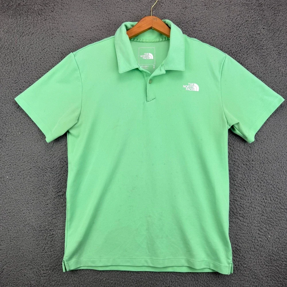 The North Face‎ Mens Medium Green Short Sleeve Performance Polo Shirt NF0A3Y9S